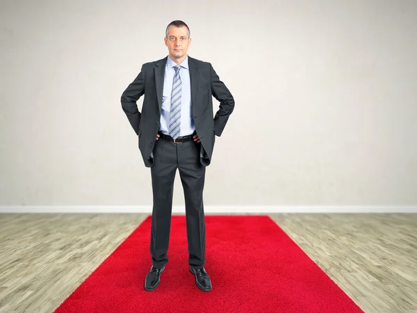 Tapis rouge homme d'affaires — Photo