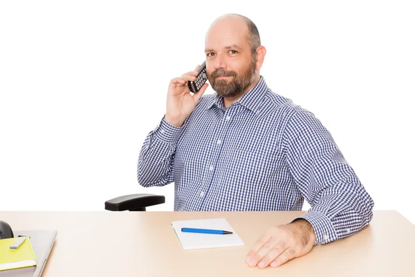 Geschäftsmann am Telefon — Stockfoto