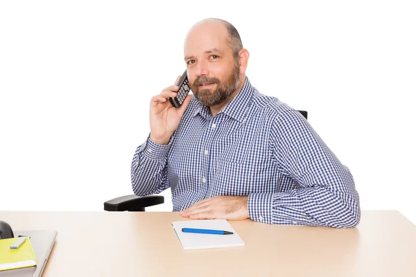 Ο άνθρωπος των επιχειρήσεων στο τηλέφωνο — Φωτογραφία Αρχείου