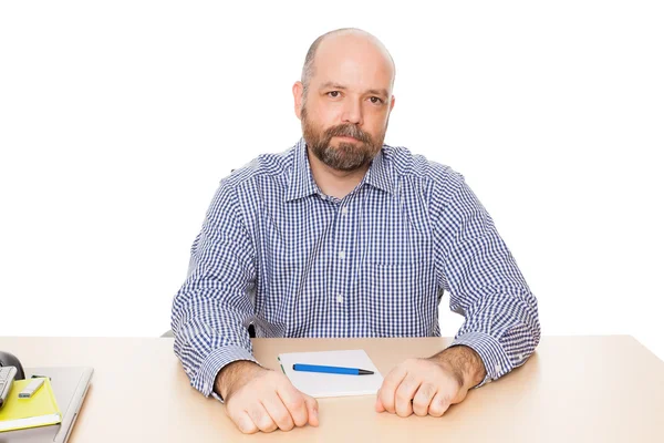 Office man Kladblok — Stockfoto