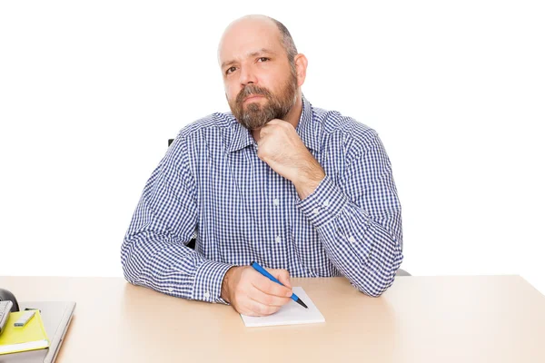 Bearded thinking man — Stock Photo, Image