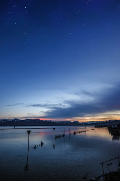 Lac constance nuit — Photo