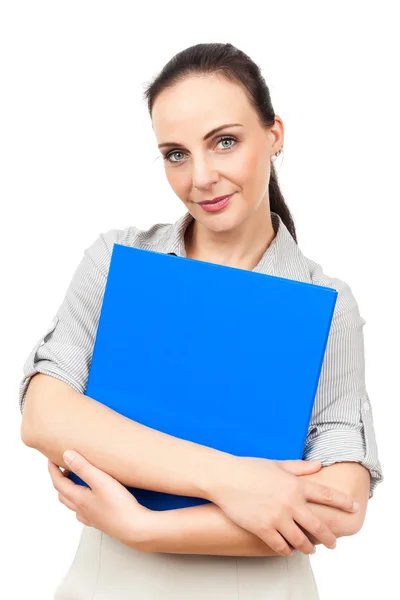 Business woman with binder — Stock Photo, Image