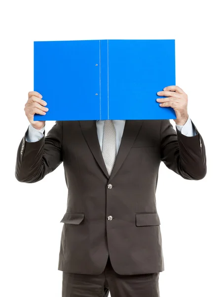 Business man with folder — Stock Photo, Image