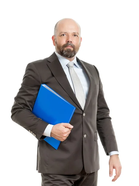 Business man with folder — Stock Photo, Image