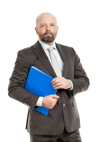 Business man with folder — Stock Photo, Image