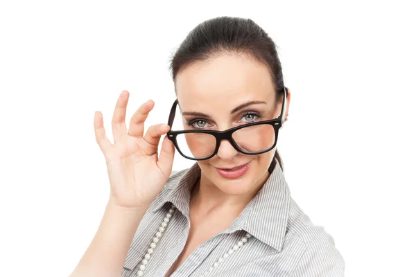 Zakenvrouw met bril — Stockfoto