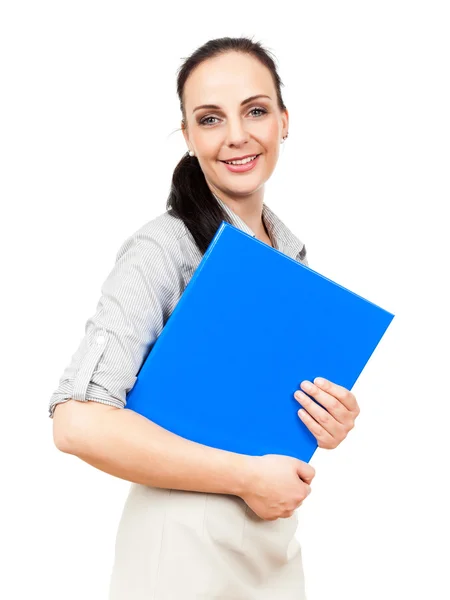 Woman with a folder — Stock Photo, Image