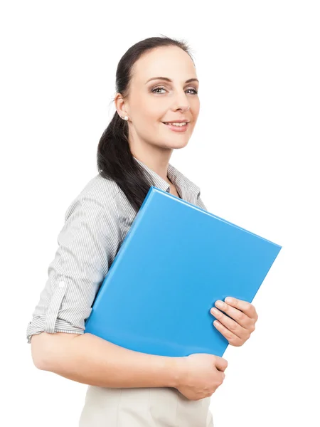 Woman with folder Royalty Free Stock Images