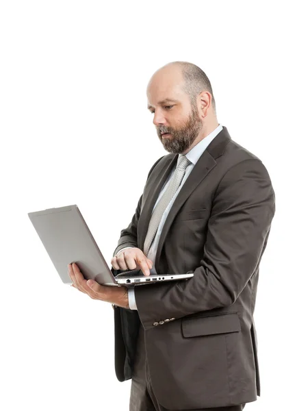 Man-laptop voor ondernemers — Stockfoto