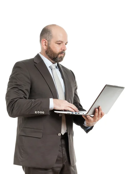 Бізнес-людина ноутбук — стокове фото