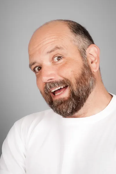 Bearded smiling man — Stock Photo, Image