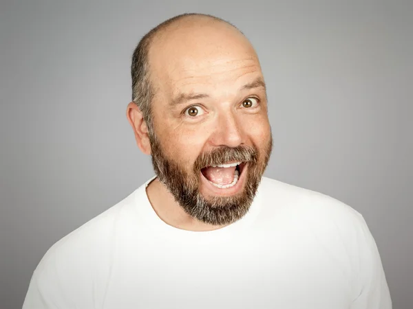 Bearded smiling man — Stock Photo, Image