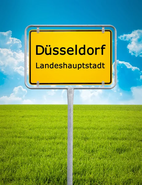 City sign of Dusseldorf — Stock Photo, Image