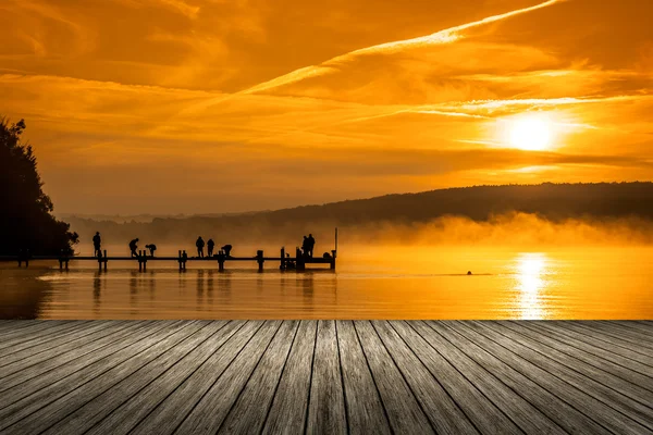 Anlegestelle früher Sport — Stockfoto