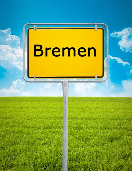 Signo de la ciudad de bremen — стокове фото