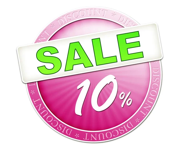 Botão de venda 10% — Fotografia de Stock