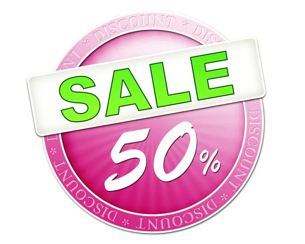 Sale button 50 percent — Stock Photo, Image