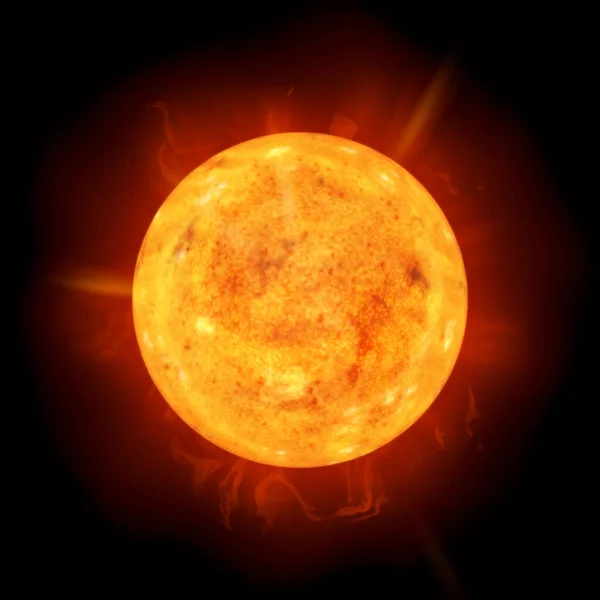 Детальне Сонце Космосі Ілюстрація — стокове фото