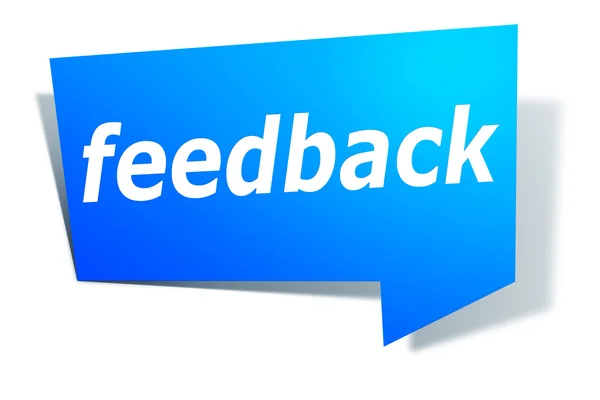 Etikett med text feedback — Stockfoto