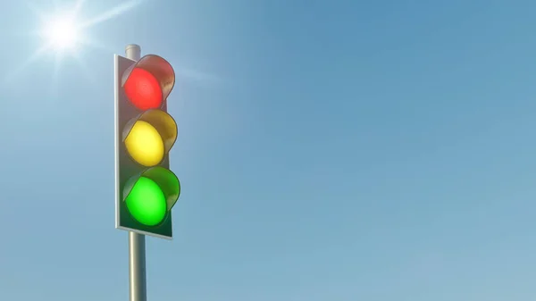 Traffic Light Symbol German Coalition Spd Fdp Greens Illustration — Stock Photo, Image