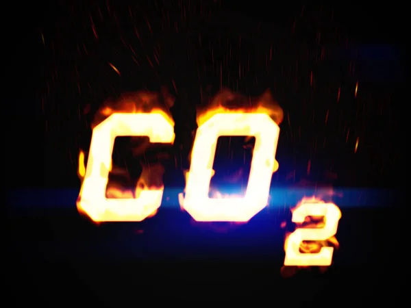 Ілюстрація Знаку Co2 Під Час Пожежі — стокове фото