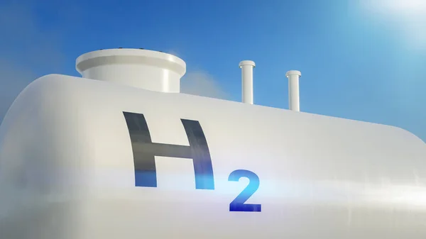 Modern Hydrogen Tank Renewable Energy Illustration — Stock Photo, Image