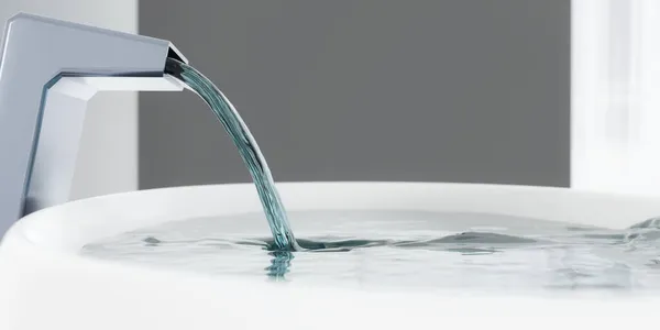 Een Moderne Badkamer Wastafel Water Detail Illustratie — Stockfoto