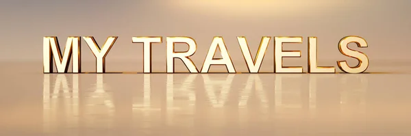 Banner Word Travels Illustration — Stock Photo, Image