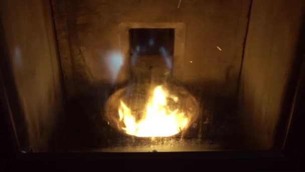 Σβώλοι Φωτιά Φούρνου Αργή Κίνηση — Αρχείο Βίντεο