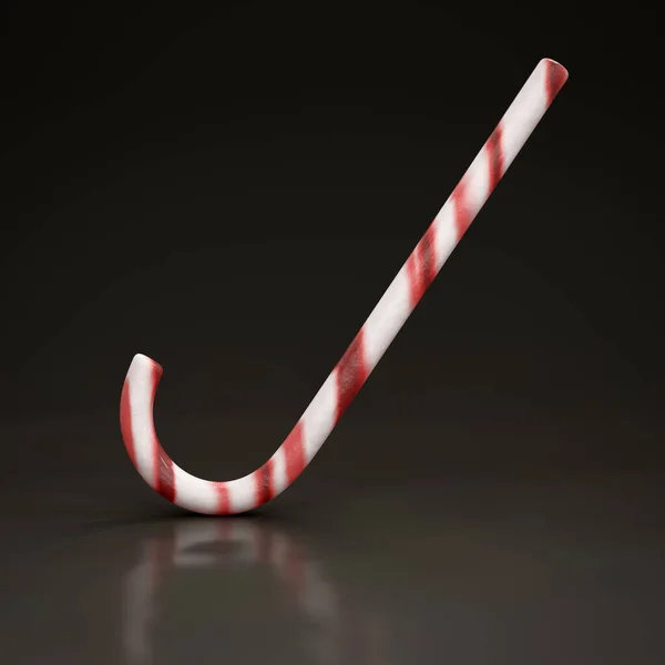 飴杖の砂糖の背景の装飾 3Dイラスト — ストック写真