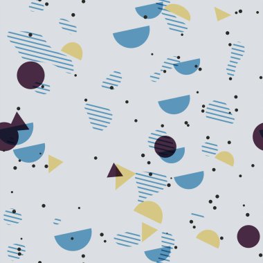 Farklı şekillere sahip soyut, pürüzsüz bir ambalaj kağıdının çizimi