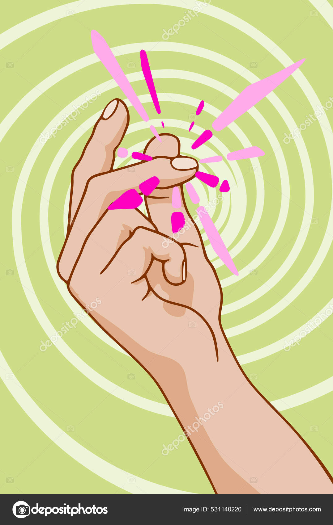 Una Ilustración Chasquido Dedos Para Hipnosis Vector de stock #531140220 de  ©magann, image size:1077x1700