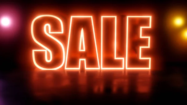 Neon Light Sign Sale Illustration — Stock Photo, Image