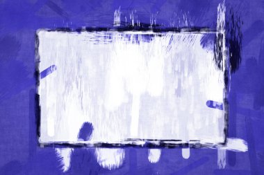 Boyanmış mavi bir çerçeve çizimi