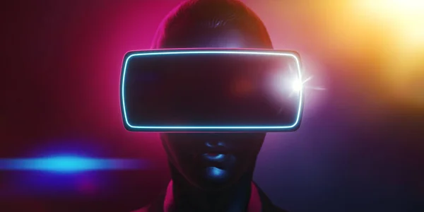 Egy Coloful Virtuális Valóság Headset Háttér Illusztráció — Stock Fotó