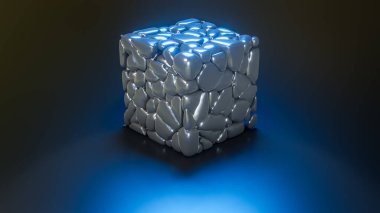 Nadir bulunan bir metal sembolü ham madde arka planı. 3B illüstrasyon