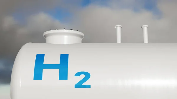 Modern Hydrogen Tank Renewable Energy Illustration — Stock Photo, Image