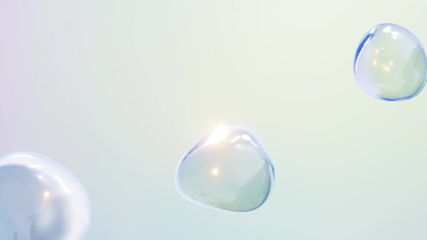 一个摇摇晃晃的气泡球背景 3D动画 — 图库视频影像