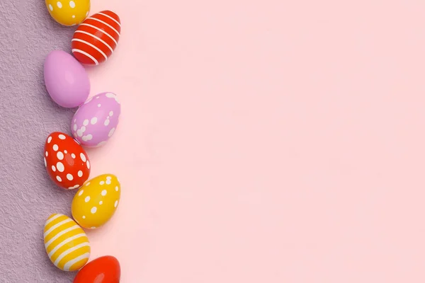 Hermoso Fondo Pascua Huevos Colores Ilustración — Foto de Stock