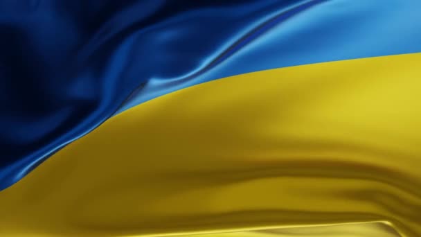 Ucrania Colores Nacionales Ondeando Fondo — Vídeo de stock