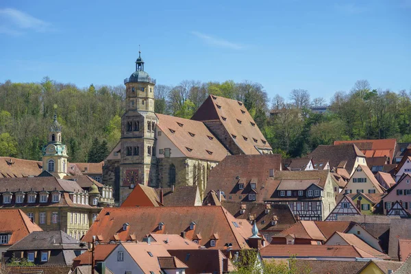 Obraz Kościoła Michała Schwaebisch Hall Południowych Niemczech — Zdjęcie stockowe