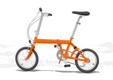 Tipik katlanabilir bir bisikletin çizimi