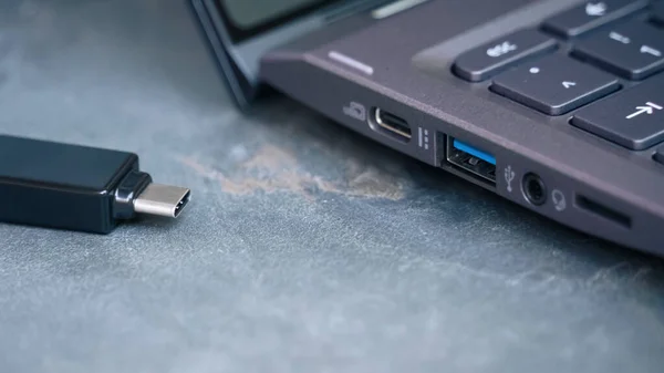 Una Imagen Enchufe Usb Tipo — Foto de Stock