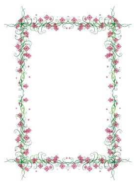 Güllerle süslenmiş bir çiçek deseni.