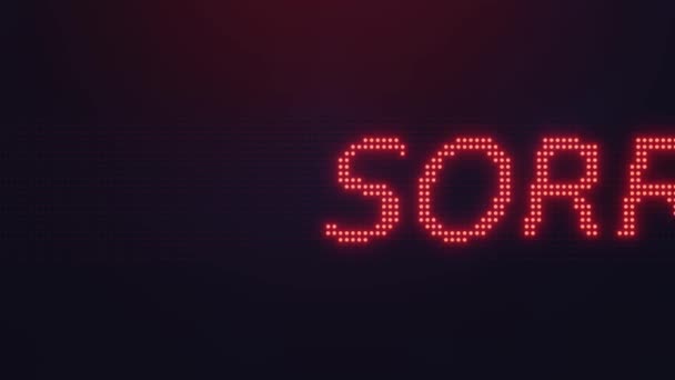 Led Text Scolling Anzeigematrix Mit Animiertem Text Sorry Closed Rendering — Stockvideo