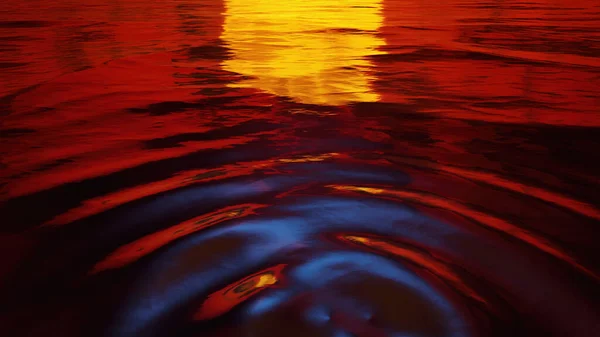 Renkli Bir Günbatımı Yansıma Yüzeyi Illüstrasyon — Stok fotoğraf