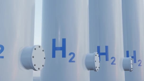 Modern Hydrogen Tank Renewable Energy — Stok video