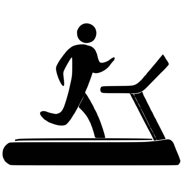Illustration Runner Treadmill Symbol Icon — Vetor de Stock