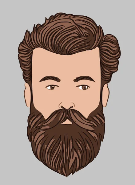 Illustration Bearded Man Lumber Jack Style —  Vetores de Stock